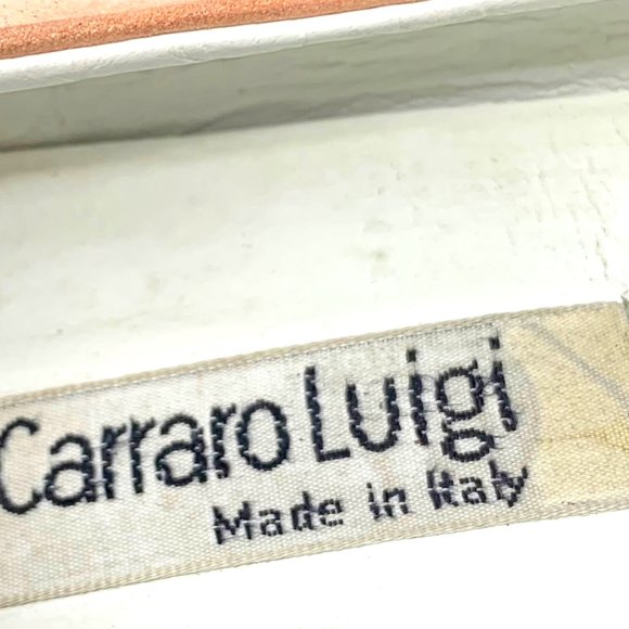 Carraro Luigi Italian Pink Black Suede‎ Pointy Toe Flats - Picture 3 of 11